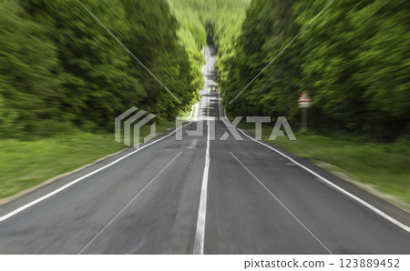 The road receding into the distance The road receding into the distance 123889452