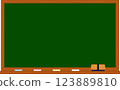 Plain chalkboard frame with wood grain pattern 123889810
