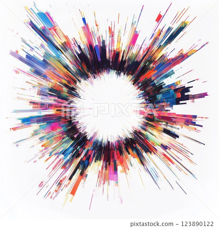 Circle energy created by light and color Circle energy created by light and color 123890122