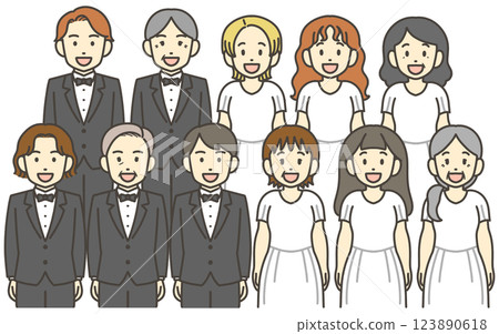 Choir illustration 123890618