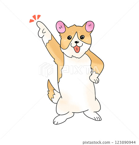 柯基犬指向 123890944