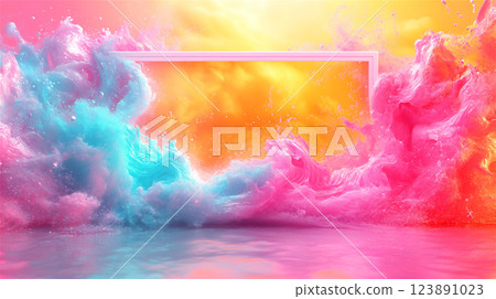 明亮的彩色抽象雲背景 明亮的彩色抽象雲背景 123891023