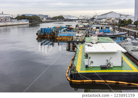 神奈川縣子安運河風景 123891159