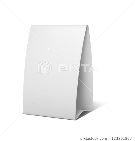 Blank Stand-up Paper Display - Vector Blank Stand-up Paper Display - Vector 123891893
