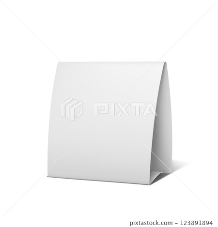 Blank Stand-up Paper Display - Vector Blank Stand-up Paper Display - Vector 123891894