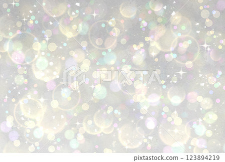 銀色閃閃發光的背景照明散景光 123894219