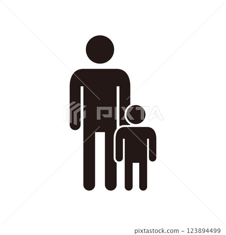 Parent and child pictogram icon Parent and child pictogram icon 123894499