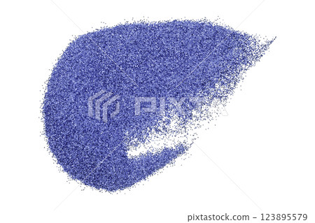 Purple glitter powder isolated on transparent background. 123895579