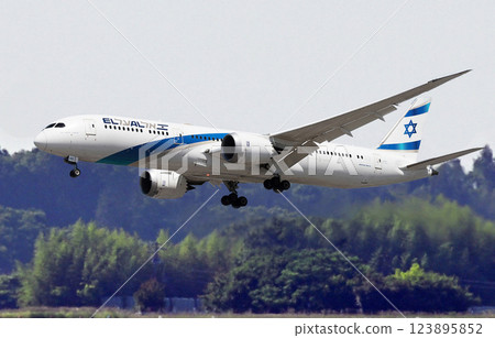 Israel Airlines Boeing 789 Toyosan right approach Israel Airlines Boeing 789 Toyosan right approach 123895852