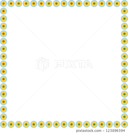 Colorful stylish geometric square frame. Vector empty frame for text. Modern Art baby shower 123896394