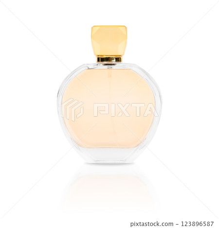 Luxury perfume bottle isolated on white background 123896587