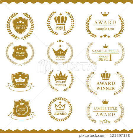 Simple gold accents on the awards Simple gold accents on the awards 123897328