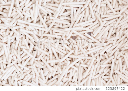 cat litter made from tofu (soybeans) cat litter made from tofu (soybeans) 123897422