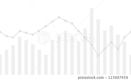 無縫圖形背景圖案（長條圖+折線圖，單色） 123897459