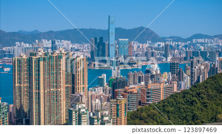 Feb 9 2025 View of Skyscrapers in a Modern Cityscape Close to the Ocean 123897469