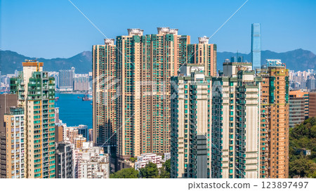 Feb 9 2025 View of Skyscrapers in a Modern Cityscape Close to the Ocean Feb 9 2025 View of Skyscrapers in a Modern Cityscape Close to the Ocean 123897497