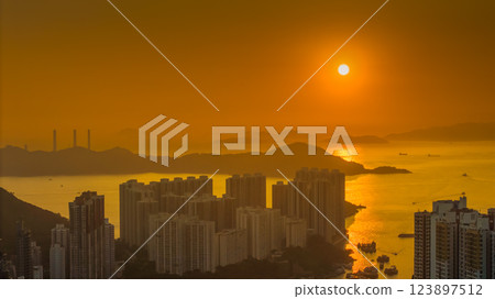 Feb 15 2025 Aberdeen West Typhoon Shelter Hong Kong Fishing Boats View 123897512