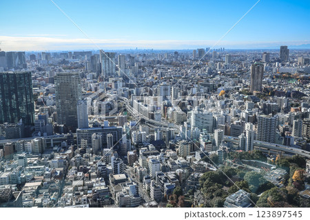 Tokyo Cityscape Featuring High-Rise Buildings and Urban Dec 9 2024 123897545