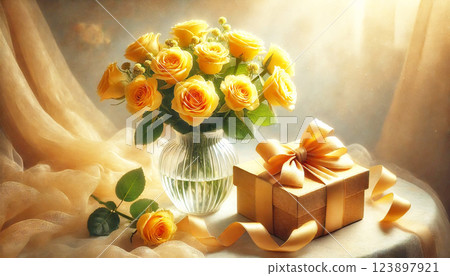 Bouquet of dried flowers 123897921