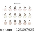 各種女性髮型 123897925