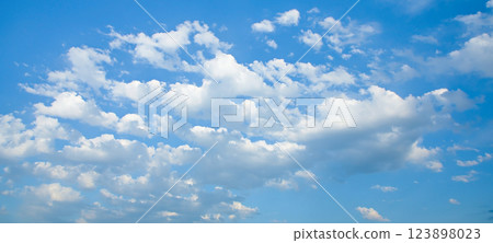 Blue sky background with white clouds 123898023