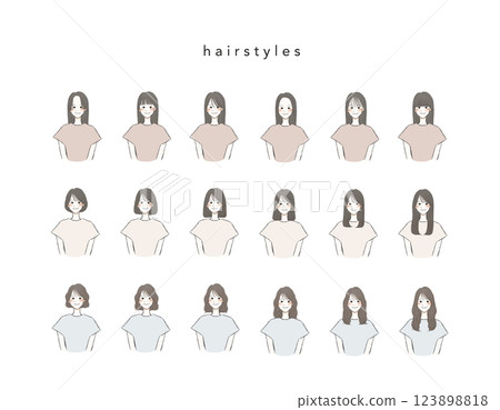 各種女性髮型 各種女性髮型 123898818