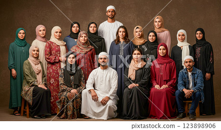 International Muslim community. Photos of Muslim activities. Muslim festivals. 123898906