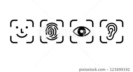 Biometric Icon Set Biometric Icon Set 123899192