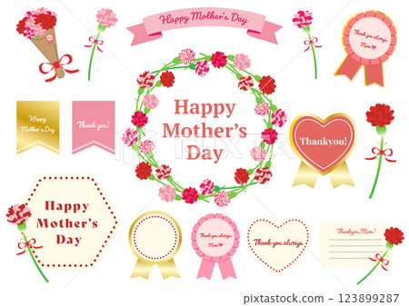 Cute Mother's Day Frame Material Cute Mother's Day Frame Material 123899287