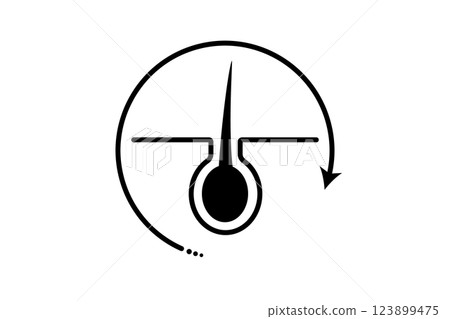 Icon representing the hair cycle 123899475