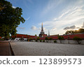 Wat Phra Mahathat Woramahawihan, the main temple in Nakhon Si Thammarat province,Southern Thailand. 123899573
