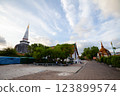 Wat Phra Mahathat Woramahawihan, the main temple in Nakhon Si Thammarat province,Southern Thailand. 123899574
