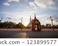 Wat Phra Mahathat Woramahawihan, the main temple in Nakhon Si Thammarat province,Southern Thailand. 123899577
