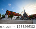 Wat Phra Mahathat Woramahawihan, the main temple in Nakhon Si Thammarat province,Southern Thailand. 123899582