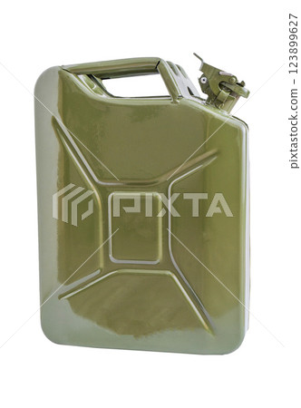 Green Fuel Canister isolated on white background 123899627