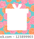 Mother's Day carnation background gift frame illustration 123899903