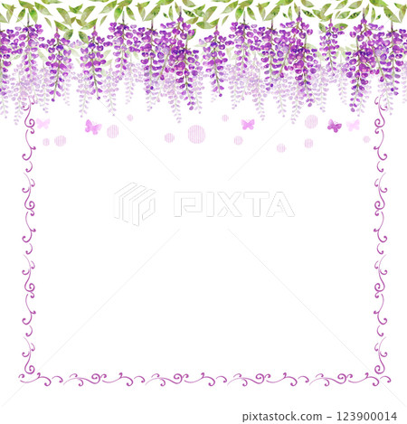 紫藤花蝴蝶(方框) 紫藤花蝴蝶(方框) 123900014