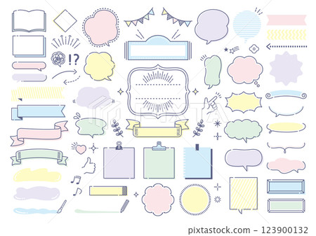 流行的手寫風格語音泡泡集 流行的手寫風格語音泡泡集 123900132