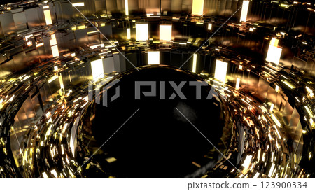 VJ Sphere Cyber Base Block Reflective Metal Yellow [Alternate Version Available] 123900334