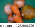 Organic vegetables for title back 123900856