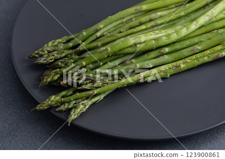 Bunch of green asparagus 123900861
