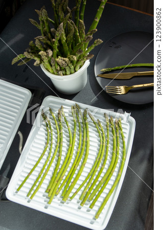 Bunch of green asparagus Bunch of green asparagus 123900862