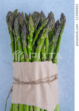 Bunch of green asparagus 123900881