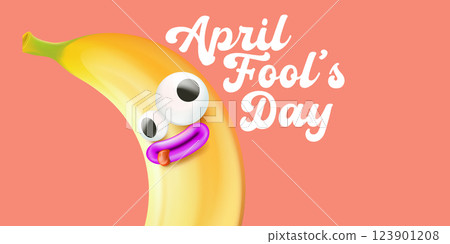 April Fool s Day Fun Cartoon Banana with Googly Eyes and Speech Bubble, Hilarious Illustration for Pranks and Jokes, Perfect for Social Media and Lighthearted Cards April Fool s Day Fun Cartoon Banana with Googly Eyes and Speech Bubble, Hilarious Illustration for Pranks and Jokes, Perfect for Social Media and Lighthearted Cards 123901208