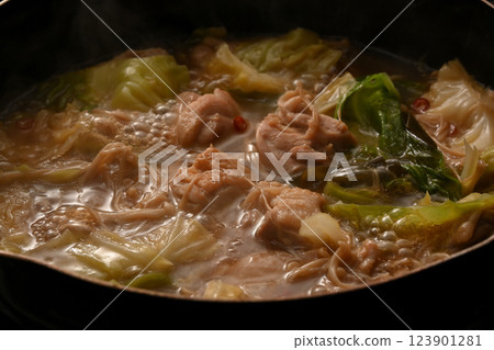 chicken cabbage pot chicken cabbage pot 123901281