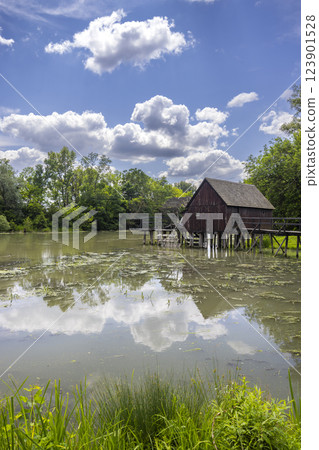 Water wheel mill in Tomasikovo, Slovakia 123901528