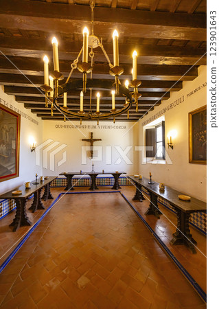 Monasterio de Santa Maria de la Rabida, Palos de la Frontera, Province of Huelva, Andalusia, Spain Monasterio de Santa Maria de la Rabida, Palos de la Frontera, Province of Huelva, Andalusia, Spain 123901643