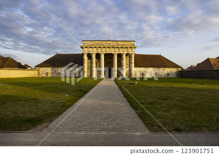 Royal salt work complex in Arc-et-Senans, UNESCO World Heritage Site, Franche Comte, France 123901751
