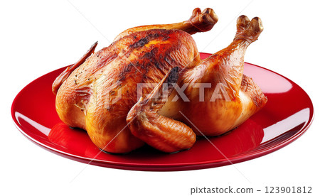 Whole roasted chicken, roast chicken 123901812
