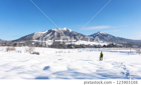 Image of snowshoe trekking Hiruzen Kogen 123903108